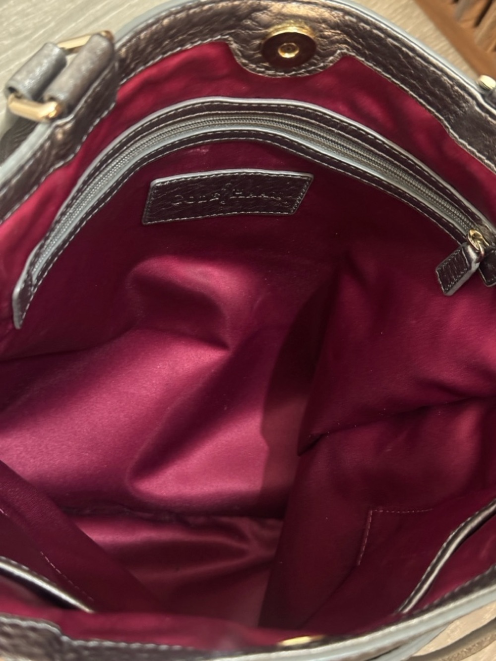 Cole Haan Metallic Handbag | Chic Statement Bag | Minimal Wear - Picture 5 of 7